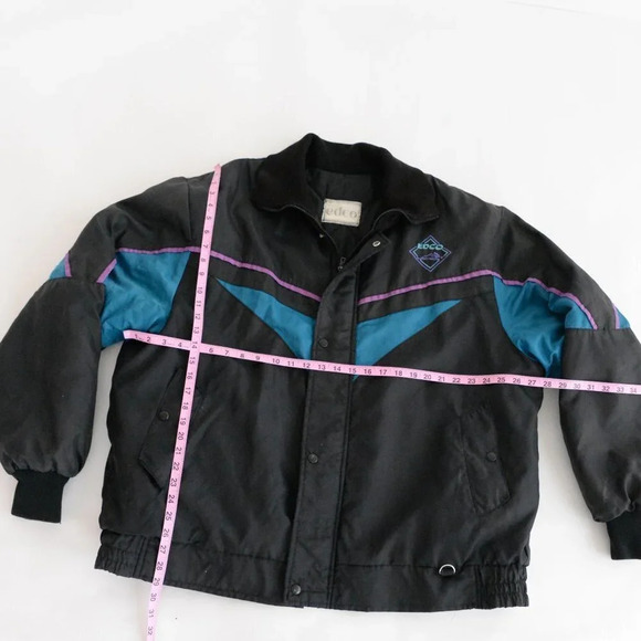 Vintage Edco 80's Black Snowmobile & Ski Winter  jacket Coat - Picture 2 of 14